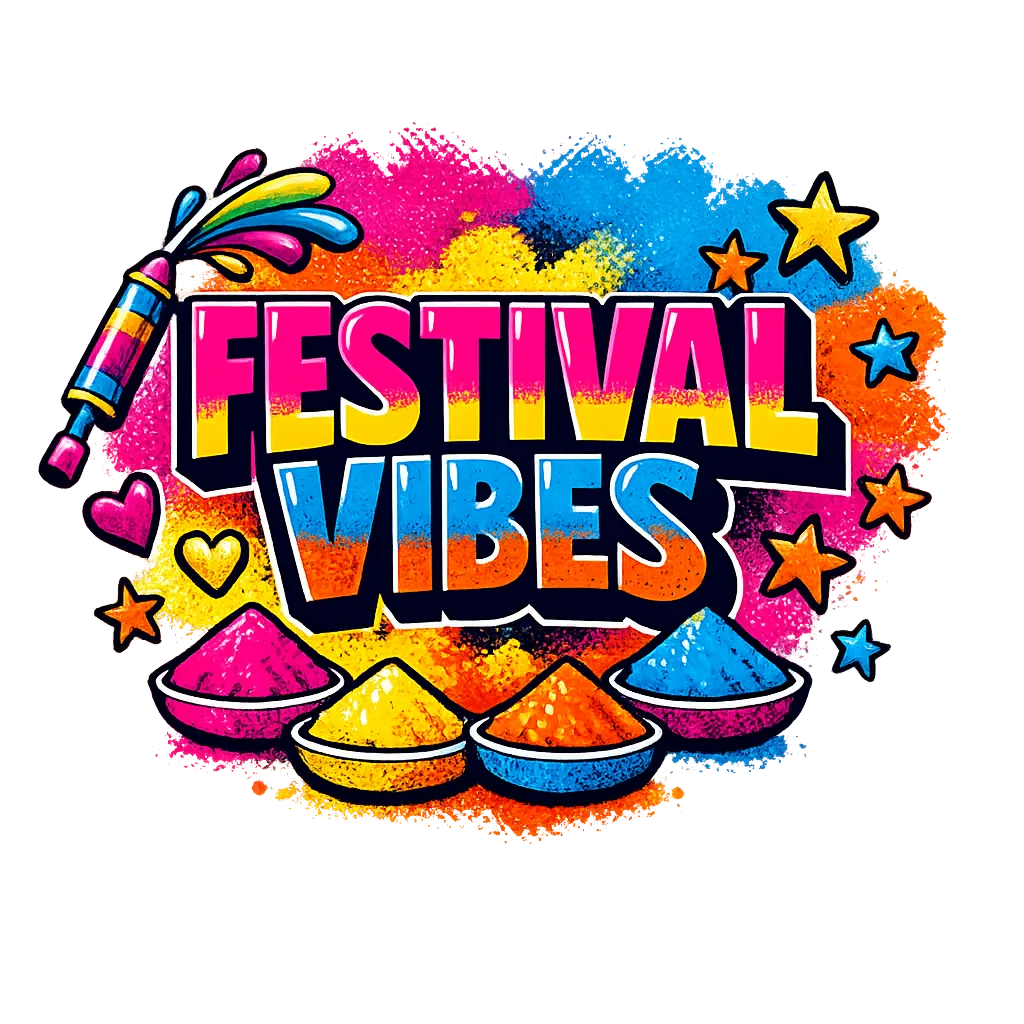 Colorful festival lettering design previewed on a T-shirt as the shirt color changes